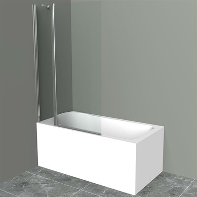 Шторка на ванну BelBagno UNO-V-11-100/150-C-Cr профиль Хром стекло прозрачное UNO-V-11-100/150-C-Cr - фото 470058