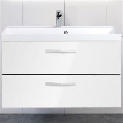 Тумба под раковину BelBagno Aurora 90 AURORA-900-2C-SO-BL подвесная Bianco Lucido - фото 470661