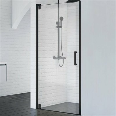 Душевая дверь BelBagno Marmi 90 MARMI-B-1-90-C-NERO профиль Черный стекло прозрачное MARMI-B-1-90-C-NERO - фото 470842