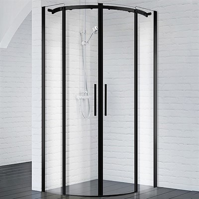 Душевой уголок BelBagno Acqua 90x90 ACQUA-R-2-90-C-NERO профиль Черный стекло прозрачное ACQUA-R-2-90-C-NERO - фото 471076