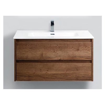 Тумба под раковину BelBagno Kraft 90 KRAFT-900-2C-SO-RT подвесная Табачный дуб KRAFT-900-2C-SO-RT - фото 471549