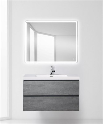 Тумба под раковину BelBagno Luce 100 LUCE-1000-2C-SO-SCM подвесная Цементная штукатурка LUCE-1000-2C-SO-SCM - фото 471611