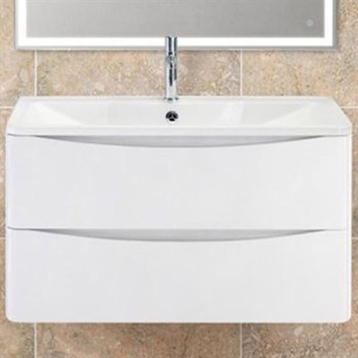 Тумба под раковину BelBagno ACQUA-900-2C-SO-BL подвесная Bianco Lucido - фото 471758