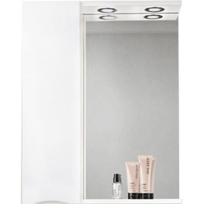 Зеркало со шкафом BelBagno MARINO-SPC-800/750-1A-BL-P-L 80 с подсветкой Bianco Lucido - фото 471799