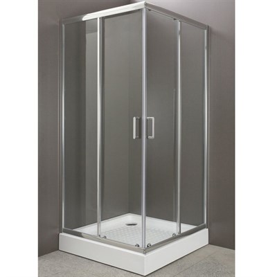 Душевой уголок BelBagno Uno 90x90 UNO-A-2-90-C-Cr профиль Хром стекло прозрачное - фото 472033