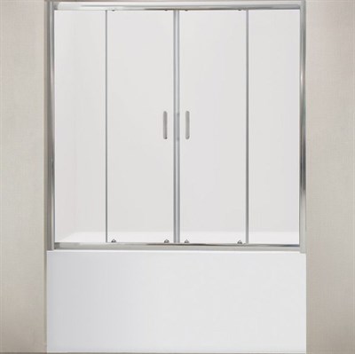 Шторка на ванну BelBagno UNO-VF-2-150/145-M-Cr профиль Хром стекло матовое UNO-VF-2-150/145-M-Cr - фото 472333