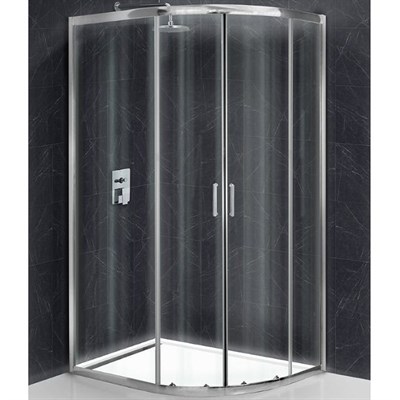 Душевой уголок BelBagno Uno 100х80 UNO-195-RH-2-100/80-C-Cr профиль Хром стекло прозрачное UNO-195-RH-2-100/80-C-Cr - фото 472359