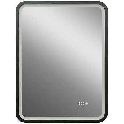 Зеркало Art&Max Genova AM-Gen-600-800-S-F-Т с подсветкой с сенсорным выключателем Черное AM-Gen-600-800-S-F-Т - фото 473350
