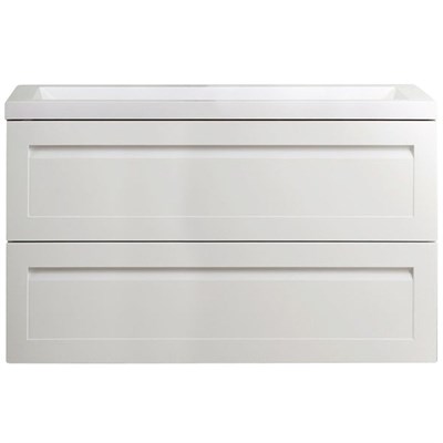 Тумба под раковину Art&Max AM-Platino-1000-2C-SO-BL подвесная Белый глянец AM-Platino-1000-2C-SO-BL - фото 473457
