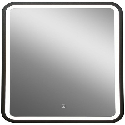 Зеркало Art&Max Genova AM-Gen-800-800-DS-F с подсветкой с сенсорным выключателем Черное AM-Gen-800-800-DS-F - фото 473526