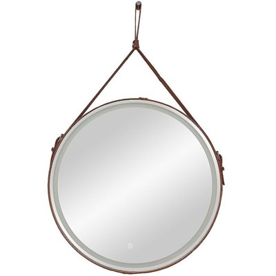 Зеркало Art&Max Milan AM-Mil-800-DS-F-Brown с подсветкой с сенсорным выключателем Коричневое AM-Mil-800-DS-F-Brown - фото 473902