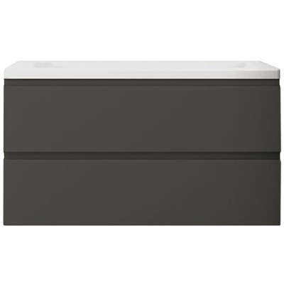 Тумба под раковину Art&Max AM-Bianchi-1000-2C-SO-GM подвесная Серый матовый AM-Bianchi-1000-2C-SO-GM - фото 473918