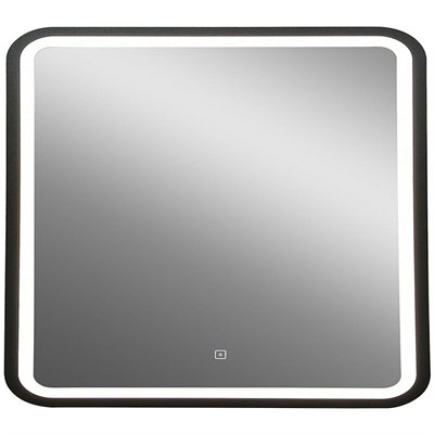 Зеркало Art&Max Genova AM-Gen-900-800-DS-F с подсветкой с сенсорным выключателем Черное AM-Gen-900-800-DS-F - фото 474113