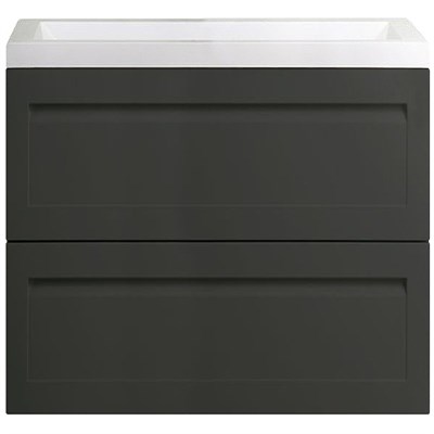 Тумба под раковину Art&Max AM-Platino-750-2C-SO-GM подвесная Серый матовый AM-Platino-750-2C-SO-GM - фото 474188