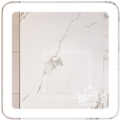 Зеркало Art&Max Latina AM-Lat-800-800-DS-F с подсветкой с сенсорным выключателем AM-Lat-800-800-DS-F - фото 474393