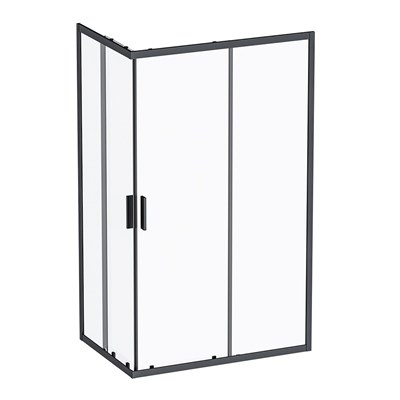 Душевой уголок AM.PM Gem S 120х80 W93G-404-120280-BT профиль, Черный матовый стекло прозрачное W93G-404-120280-BT - фото 476765