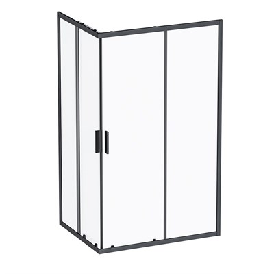 Душевой уголок AM.PM Gem S 120х90 W93G-404-120290-BT профиль, Черный матовый стекло прозрачное W93G-404-120290-BT - фото 476776