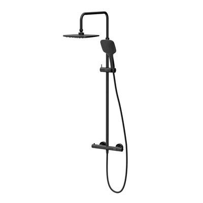 Душевая система Damixa Option DX218092300 с термостатом, Черная матовая DX218092300 - фото 477416