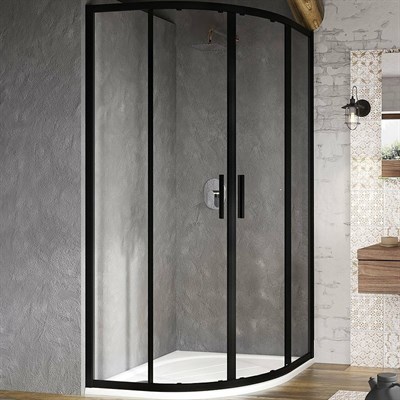 Душевой уголок Ravak Blix BLSCP4-80 80х80 X3BM40300Z1 профиль Черный стекло Transparent X3BM40300Z1 - фото 480377