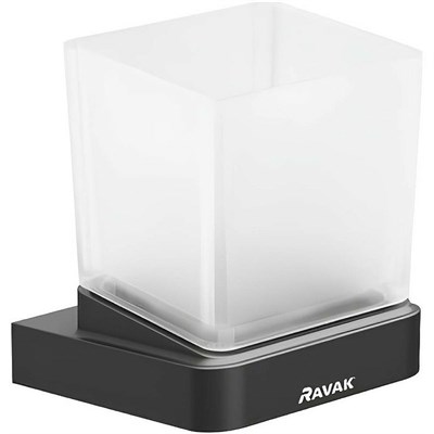 Стакан для зубных щеток Ravak 10° X07P557 Черный матовый X07P557 - фото 480447