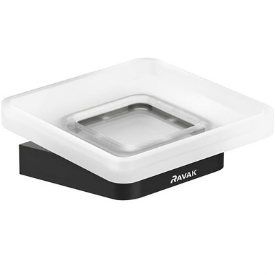 Мыльница Ravak 10° X07P556 Черная матовая X07P556 - фото 480899