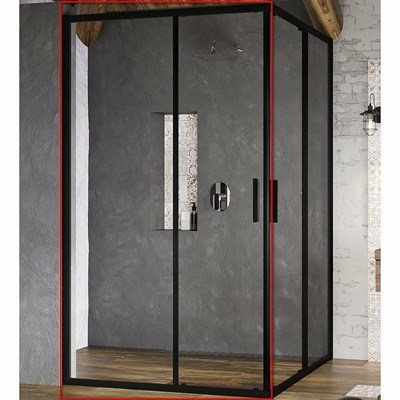 Душевая дверь Ravak Blix Slim BLSRV2K-100 X1XMA0300Z1 профиль Черный матовый стекло Transparent X1XMA0300Z1 - фото 480926