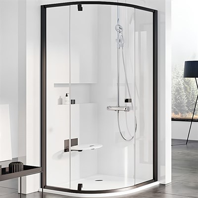 Душевой уголок Ravak Pivot PSKK3 100x100 376AA300Z1 профиль Черный стекло Transparent 376AA300Z1 - фото 482670