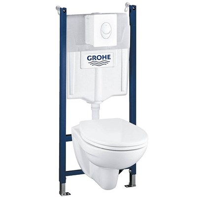 Комплект унитаза с инсталляцией Grohe Solido 39117000 с сиденьем Микролифт и клавишей смыва gr_39117000 - фото 484862