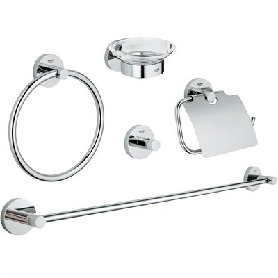 Набор аксессуаров для ванной Grohe Essentials 40344001 Хром - фото 487163