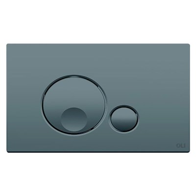 Клавиша смыва механическая двойная OLI Globe, пластик, серый, soft-touch (152953) oli_152953 - фото 492390