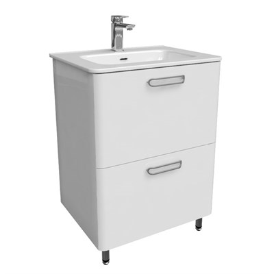 Тумба с раковиной Iddis  Brick белая,  60 см (BRI60WFi95K) BRI60WFi95K - фото 493356