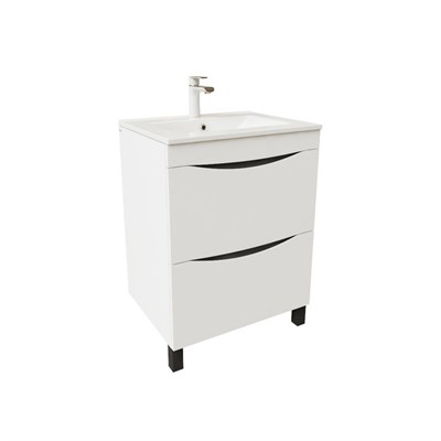 Тумба с раковиной Iddis  Cloud белая,  60 см (CLO60WFi95K) CLO60WFi95K - фото 493375