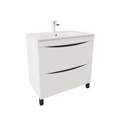 Тумба с раковиной Iddis  Cloud белая,  80 см (CLO80WFi95K) CLO80WFi95K - фото 493383