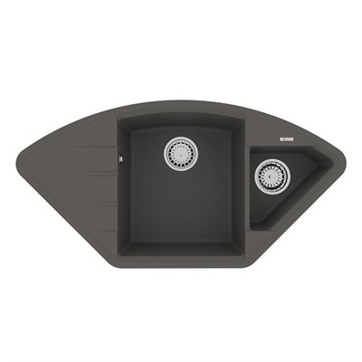 Кухонная мойка Lemark Irkana 9910047, 98 см, искусственный камень, серый шелк 9910047 - фото 504896