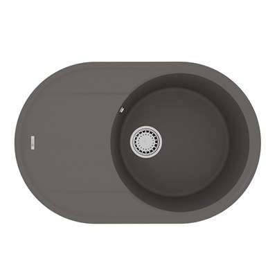 Кухонная мойка Lemark Lacha 9910059, 76 см, искусственный камень, серый шелк 9910059 - фото 504944
