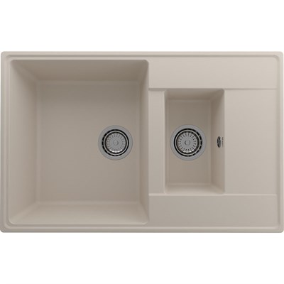 Мойка кухонная ULGRAN Quartz Prima 780 1,5 K-02, лен Prima 780 1,5 K-02 - фото 508675