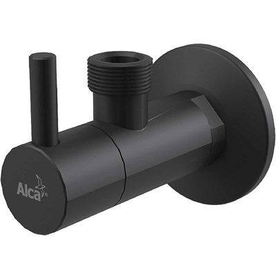 Запорный вентиль Alcaplast ARV003-BLACK угловой Черный матовый ARV003-BLACK - фото 512344
