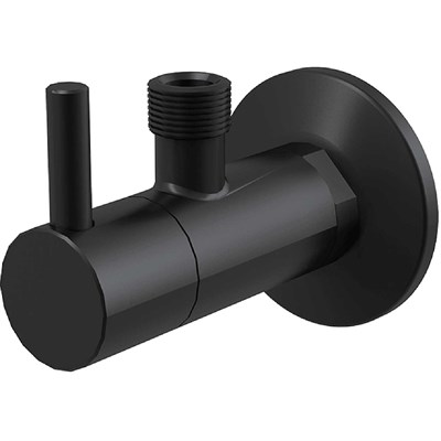 Запорный вентиль Alcaplast ARV001-BLACK угловой Черный матовый - фото 512348