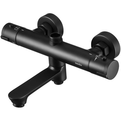 Смеситель для ванны Swedbe Hermes 9042B с термостатом Черный матовый sw_9042B - фото 513356
