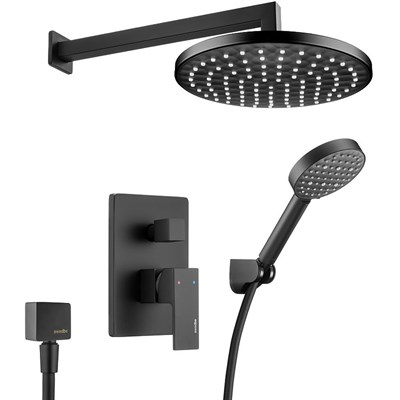 Душевая система Swedbe Platta 5554B Черная матовая sw_5554B - фото 513394