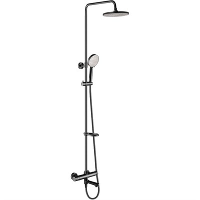 Душевая система Swedbe Hermes 5116B с термостатом Черная матовая sw_5116B - фото 513461