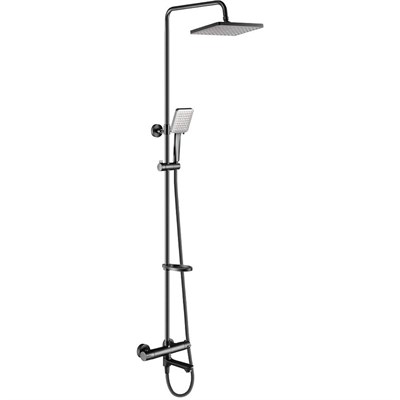 Душевая система Swedbe Hermes 5117B с термостатом Черная матовая sw_5117B - фото 513473
