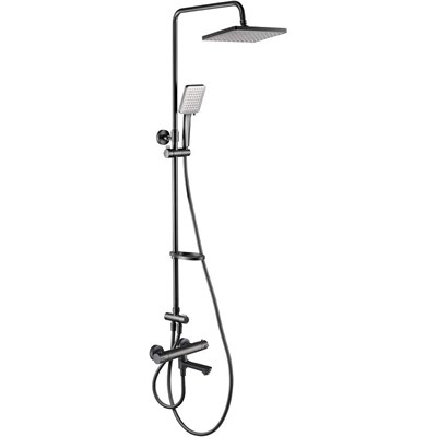 Душевая система Swedbe Hermes 5115B с термостатом Черная матовая sw_5115B - фото 513522