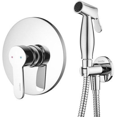 Гигиенический душ со смесителем Swedbe Platta 5525 Хром sw_5525 - фото 515077