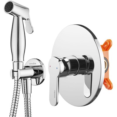 Гигиенический душ со смесителем Swedbe Platta 5524 Хром sw_5524 - фото 515084