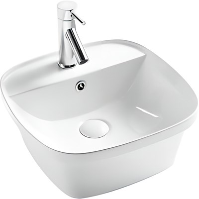 Раковина D&K Quadro DT1510916 43 х 42,5 см, накладная, цвет белый DT1510916 - фото 515176