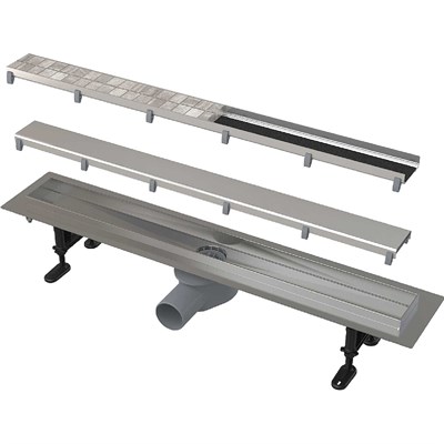 Душевой лоток Alcaplast Fit and Go AG071401850 (APZ13-DOUBLE9-850) с решеткой Хром / полая под плитку APZ13-DOUBLE9-850 - фото 516921