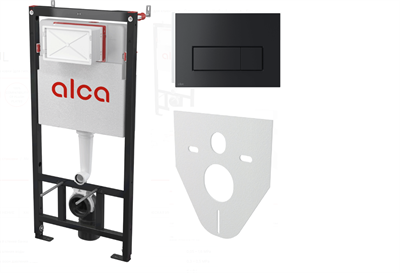 Alcaplast Set 4v1 для установки унитаза с панелью смыва черной панель смыва черная AM101/1120-4:1 RU M578-0001 AM101/1120-4:1 RU M578-0001 - фото 517180