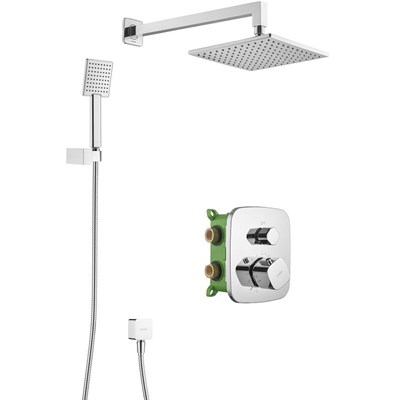 Душевая система Swedbe Platta 5559 с термостатом Хром sw_5559 - фото 517934