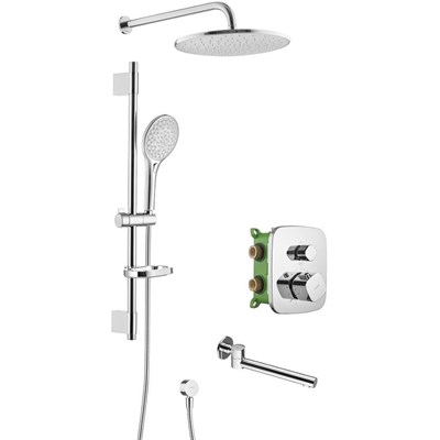 Душевая система Swedbe Platta 5560 с термостатом Хром sw_5560 - фото 518133